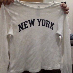 CROP TOP NEW YORK LONG SLEEVES TOP